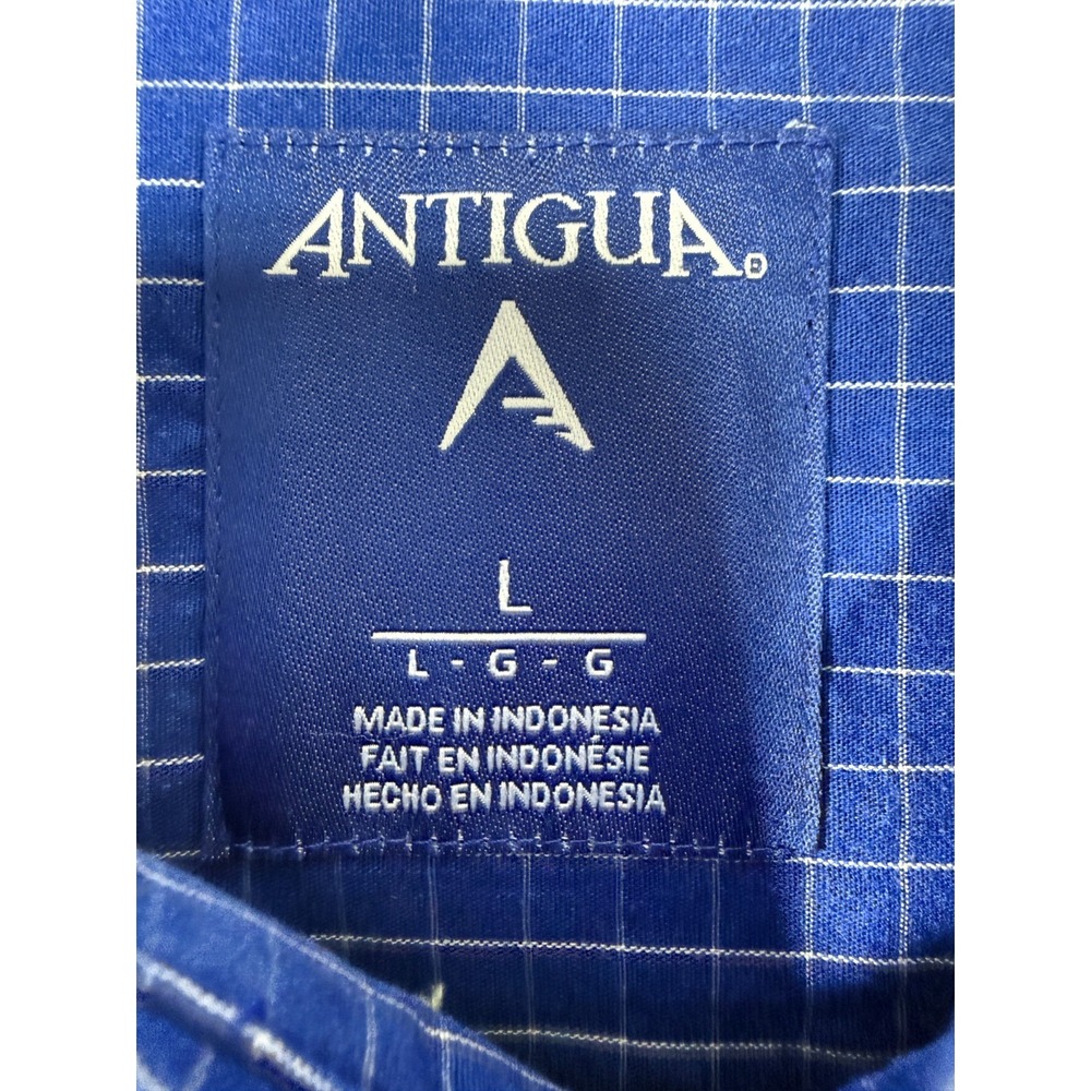 Antigua x UCLA Bruins long sleeve button up check shirt Mens Size Large Blue - Picture 5 of 7